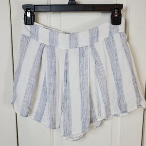 Hot Miami Styles white and blue Stripped Shorts